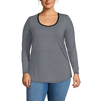 Plus Size Lands' End Long Sleeve Power Performance Tunic Tee