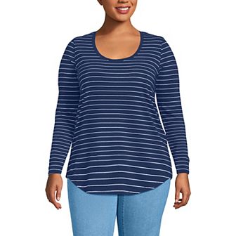 Plus Size Lands' End Long Sleeve Power Performance Tunic Tee