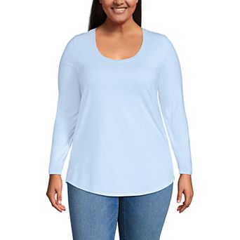 Plus Size Lands' End Long Sleeve Power Performance Tunic Tee