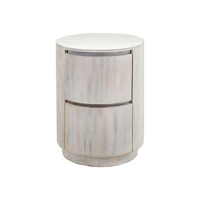 Carolina Living Kingston 2 Drawer Round Nightstand
