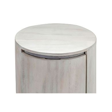 Carolina Living Kingston 2 Drawer Round Nightstand
