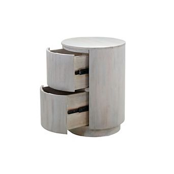 Carolina Living Kingston 2 Drawer Round Nightstand
