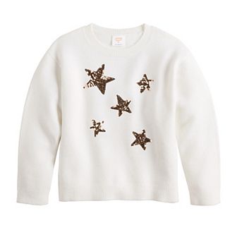Baby & Toddler Girl Jumping Beans® Jersey Crew Pullover Sweater