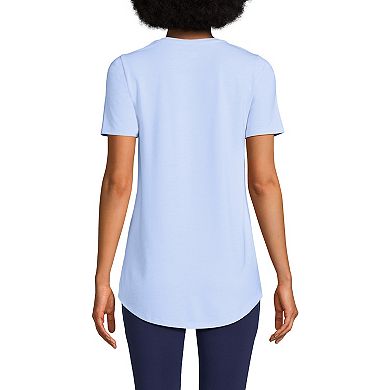 Petite Lands' End Short Sleeve Power Performance Tunic T-Shirt