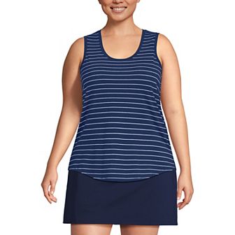 Plus Size Lands' End Sleeveless Power Performance Scoop Neck Tunic Tank Top
