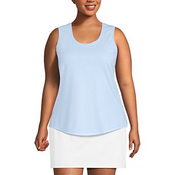 Plus Size Lands' End Sleeveless Power Performance Scoop Neck Tunic Tank Top