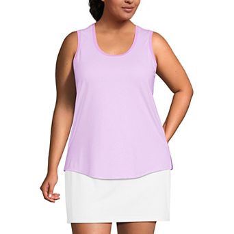 Plus Size Lands' End Sleeveless Power Performance Scoop Neck Tunic Tank Top