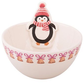 Home Essentials Penguin Peekaboo 6 inch Ceramic Bowl