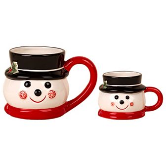 Home Essentials Parent & Me Set of 2 Snowman Mugs