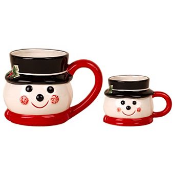 Home Essentials Parent & Me Set of 2 Snowman Mugs