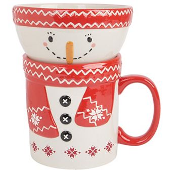 Home Essentials Snowman 2 pc Bowl and Mug Set
