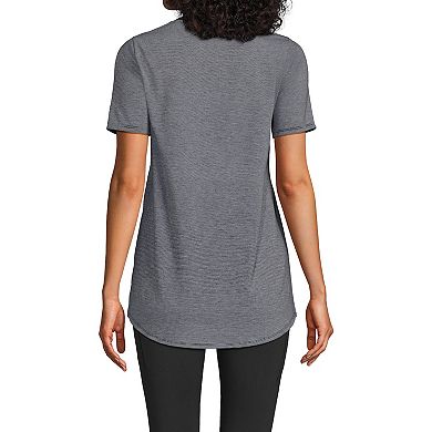 Plus Size Lands' End Short Sleeve Tunic T-Shirt