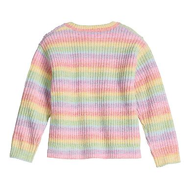 Girls 4-12 Jumping Beans® Shaker Stitch Crew Pullover Sweater