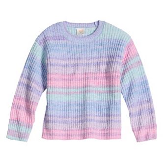 Girls 4-12 Jumping Beans® Shaker Stitch Crew Pullover Sweater