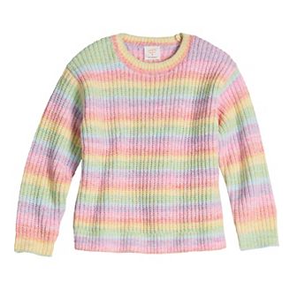 Girls 4-12 Jumping Beans® Shaker Stitch Crew Pullover Sweater