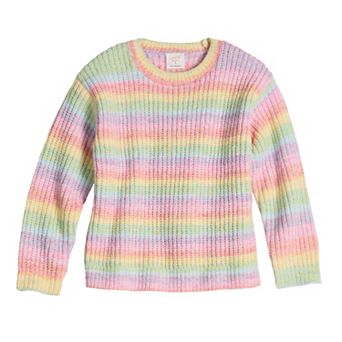 Girls 4-12 Jumping Beans® Shaker Stitch Crew Pullover Sweater
