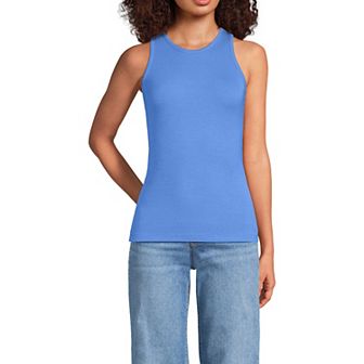 Women's Lands' End Drapey Rib Fitted Tank Top