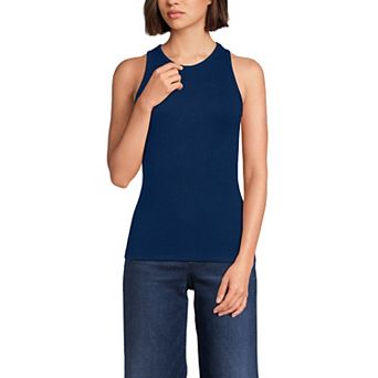 Women's Lands' End Drapey Rib Fitted Tank Top