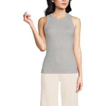 Women's Lands' End Drapey Rib Fitted Tank Top