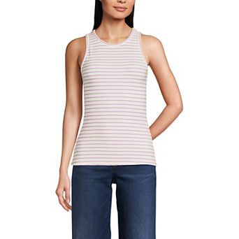 Women's Lands' End Drapey Rib Fitted Tank Top
