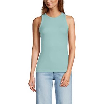 Women's Lands' End Drapey Rib Fitted Tank Top