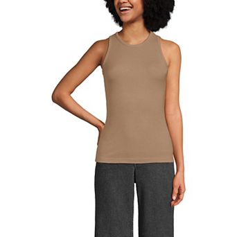 Women's Lands' End Drapey Rib Fitted Tank Top