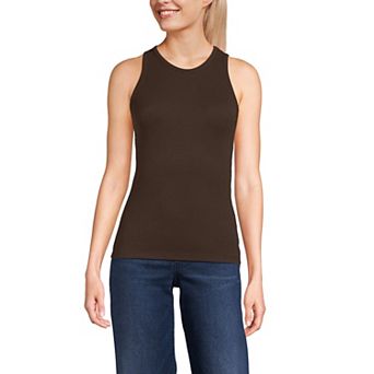 Women's Lands' End Drapey Rib Fitted Tank Top