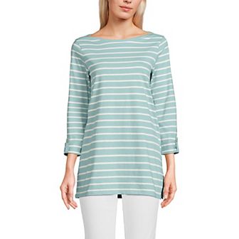 Women's Lands' End Adjustable 3/4 Sleeve Boatneck Tunic