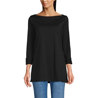 Women's Lands' End Adjustable 3/4 Sleeve Boatneck Tunic