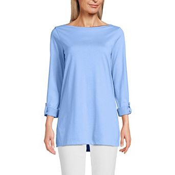 Women's Lands' End Adjustable 3/4 Sleeve Boatneck Tunic