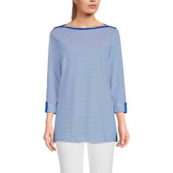 Women's Lands' End Adjustable 3/4 Sleeve Boatneck Tunic