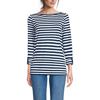 Women's Lands' End Adjustable 3/4 Sleeve Boatneck Tunic