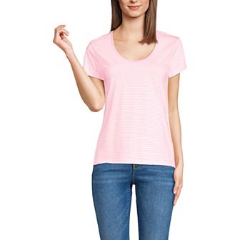 Women's Lands' End Short Sleeve Scoop Neck T-Shirt