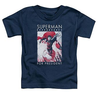 Superman Superman For President Short Sleeve Toddler T-Shirt