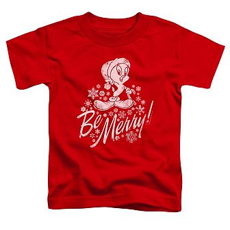 Looney Tunes Merry Tweety Short Sleeve Toddler T-Shirt