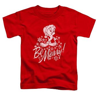 Looney Tunes Merry Tweety Short Sleeve Toddler T-Shirt