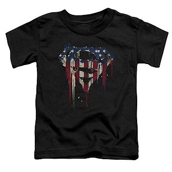 Superman Bleeding Shield Short Sleeve Toddler T-Shirt