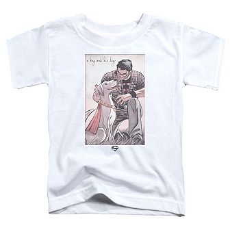 Superman Mans Best Friend Short Sleeve Toddler T-Shirt