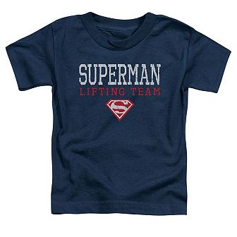 Superman Lifting Team Short Sleeve Toddler T-Shirt