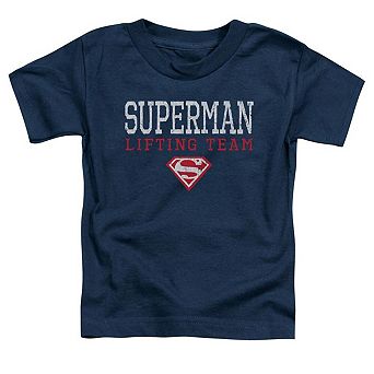 Superman Lifting Team Short Sleeve Toddler T-Shirt