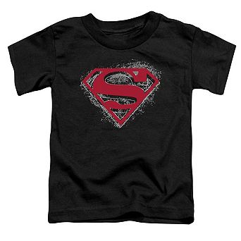 Superman Hardcore Noir Shield Short Sleeve Toddler T-Shirt