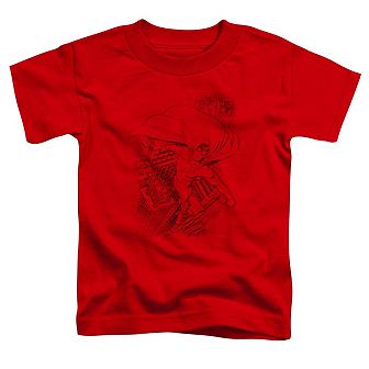 Superman In The City Short Sleeve Toddler T-Shirt