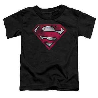 Superman War-Torn Shield Short Sleeve Toddler T-Shirt