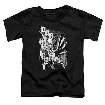 Batman Vertical Letters Short Sleeve Toddler T-Shirt
