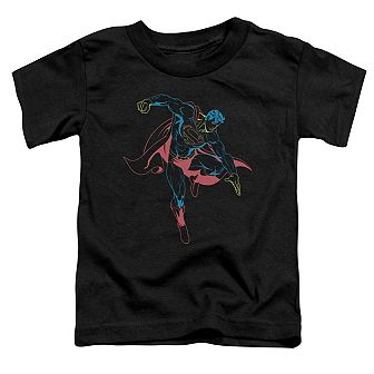 Superman Neon Superman Short Sleeve Toddler T-Shirt