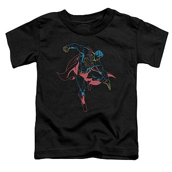 Superman Neon Superman Short Sleeve Toddler T-Shirt