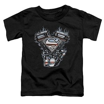 Superman V Twin Logo Short Sleeve Toddler T-Shirt