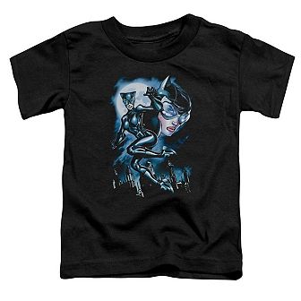 Batman Moonlight Cat Short Sleeve Toddler T-Shirt