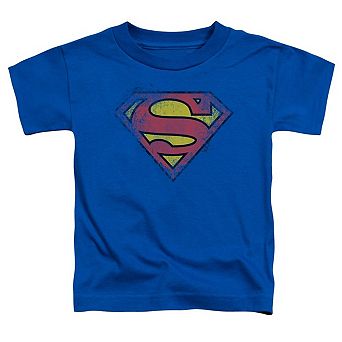 Superman Destroyed Logo Short Sleeve Toddler T-Shirt