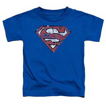 Superman Ripped And Shredded Short Sleeve Toddler T-Shirt